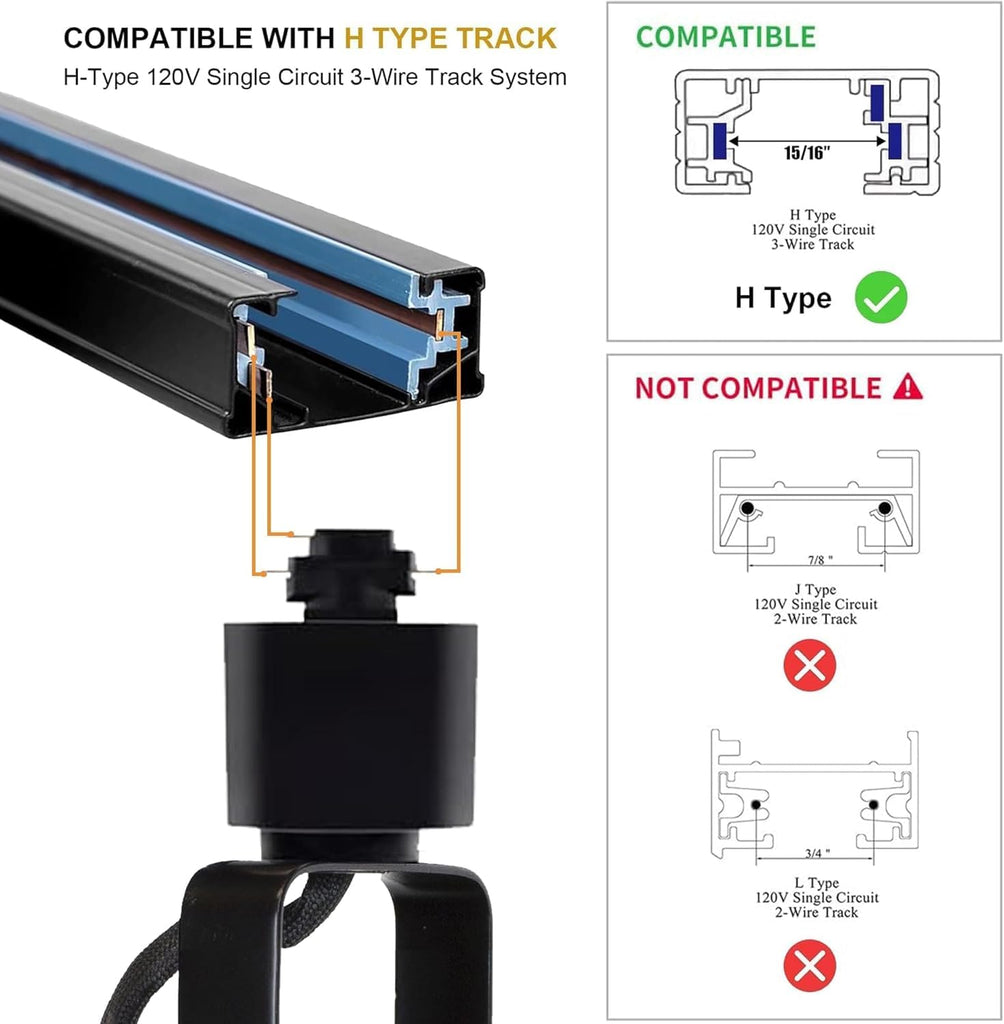 LED Track Lighting Complete Kit GU10 3000K Warm White Black