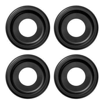 4 Pack Black Molded Nylon Ceiling Medallion for Light Fixtures and Ceiling Fans 10"OD x 4"ID x 1"P (Fits Canopies up