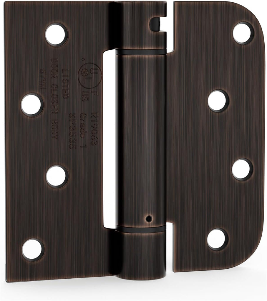 Door Hinges Self Closing Spring Door Hinge Residential & Heavy-Duty Door Hardware with Square & 5/8" Radius Corners 4