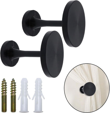 Curtain Tiebacks 2 Pack Curtain Holdbacks Zinc Alloy Curtain Tiebacks Wall Mounted with Screws, Decorative Curtain
