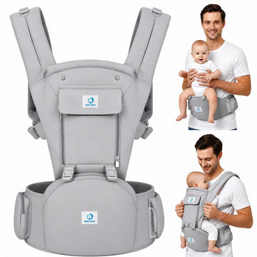 In-1 Ergonomic Baby Carrier with Detachable Hip Seat, 7-45 lbs