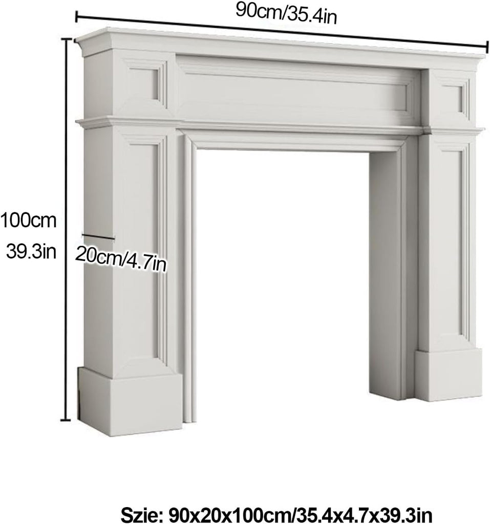 Modern Simple Fireplace Surround, Wooden Home Decorative Cabinet Mantel Surround, Decorative Fireplace Shelf