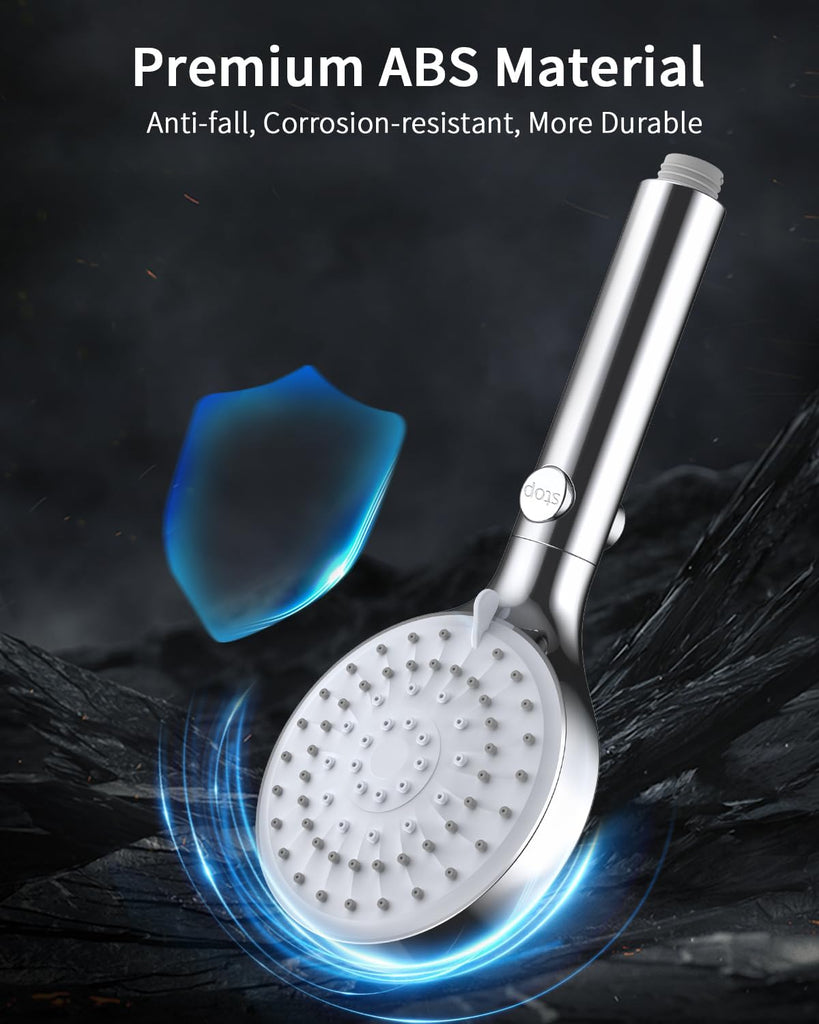 Shower Head with Handheld, High Pressure Handheld Shower Head with 80" Extra Long Stainless Steel Hose & Adjustable