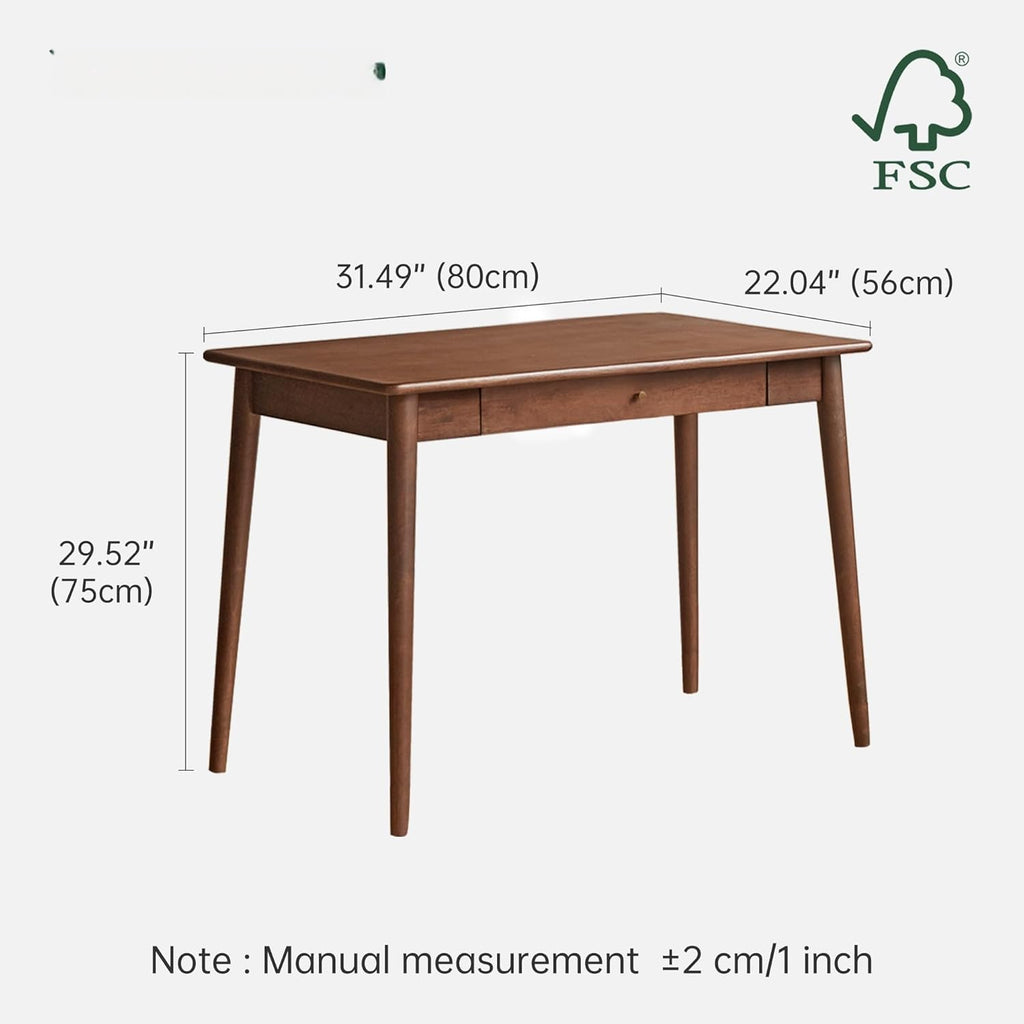 Computer Desk, Solid Wood Desk, Mid Century Modern Home Office
