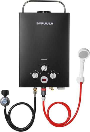Propane Water Heater Tankless, 1.58GPM 6L Outdoor Portable Propane Gas Instant Hot water heater On Demand, 41