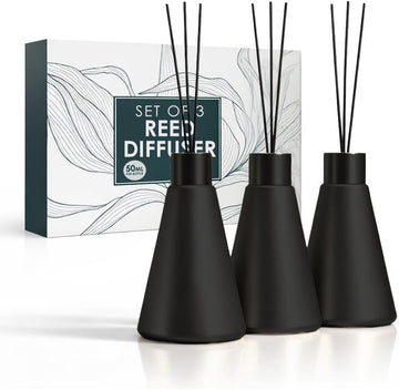 Reed Diffuser Matte Black (3-Pack) - Home Fragrance, 50ml - Set of 3