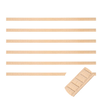 6Pcs 15.75" Decorative Wood Trim, Unfinished 3D Wooden Furniture Molding Trim for DIY Craft, Home Wall Cabinet Shelf