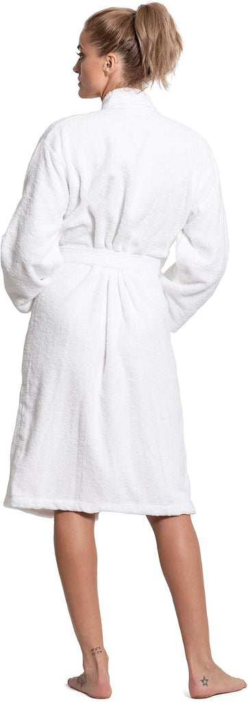 Soft & Absorbent Towel Robe, 100% Cotton Turkish Terry Cloth Kimono Bathrobes for Women