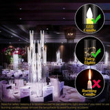 10Pcs Acrylic Candelabra Centerpiece,10 Arm Floor CandelabrasShade Pillar Taper Candlestick for Tables Dinner Party