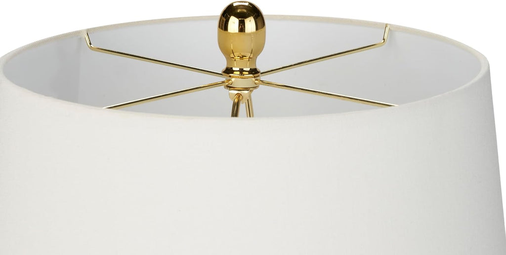 Home 23" Olive Green Ceramic Pot Table Lamp, Dining Office, with White Tapered Drum Shade