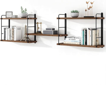 Wall Shelves, Wall Mounted Bookshelves, DIY Floating Shelves for Wall, Wood Hanging Book Shelves for Room, Bedroom