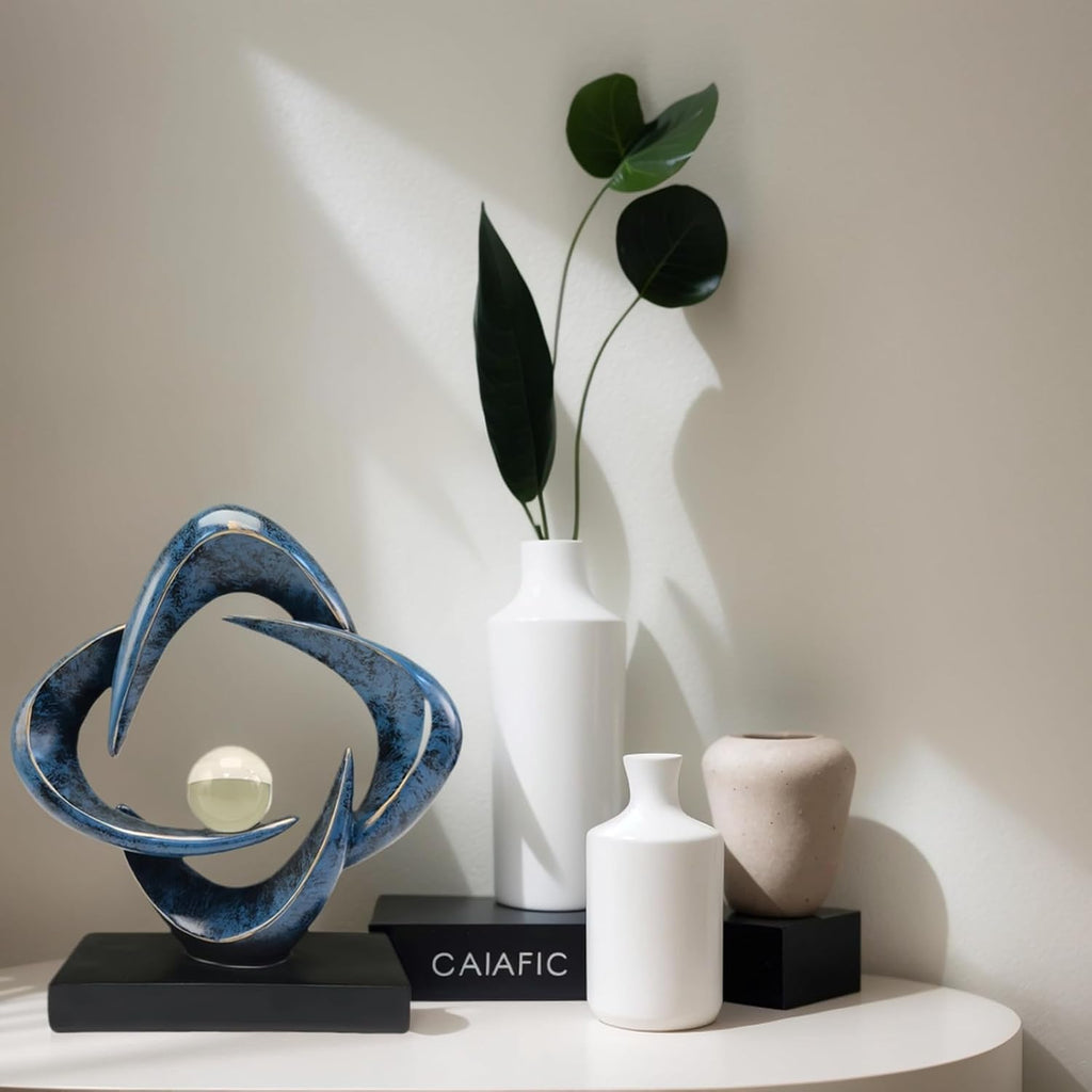 Home Decor Abstract Decorative Sculpture Decorations Dining Room Office, Resin Art Statues Coffee Table Bookshelf