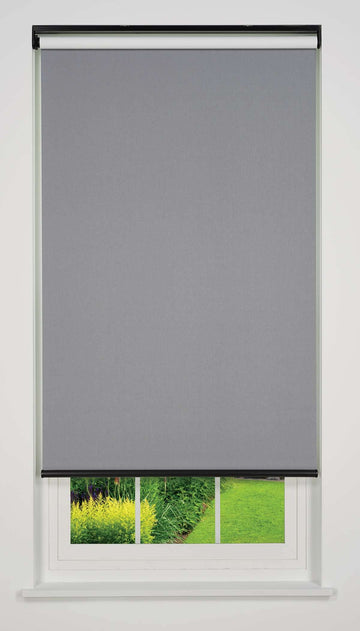 Cordless Sierra Blackout Roller Shade, Light Grey (Arrives 1/4" Narrower)
