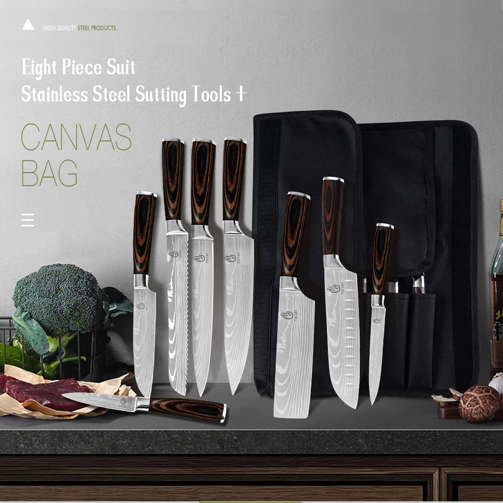 Knife Set, 14pcs Japanese Knives Set, Premium German Stainless Steel chef Knife Set