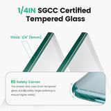 Semi-Frameless Sliding Shower Door W: 60 x H:72 Inches, Bathroom Sliding Door Easy to Install, 1/4 "Clear Glass