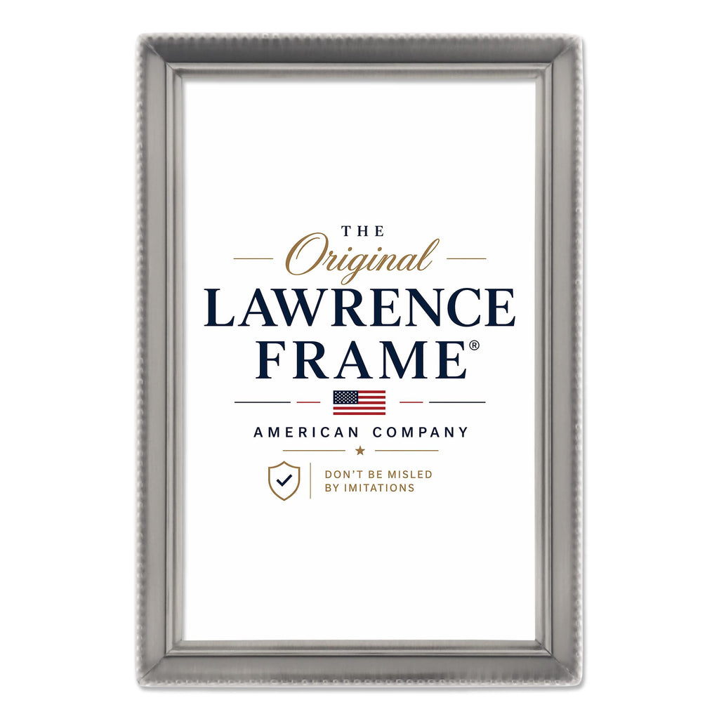 Antique Pewter 4x6 Picture Frame - Bead Border Design