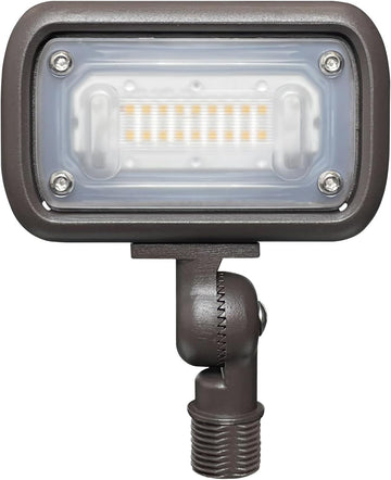 7W Outdoor LED Low Voltage Landscape Lighting Flood Light, 2700K, 550Lumen, 9-15V AC/DC, 1/2" Adjustable Knuckle Mount