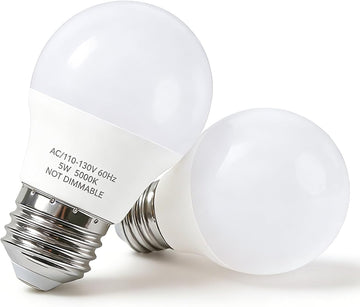 5W LED Refrigerator Light Bulbs 40 Equivalent, A15 Small Applicance Light Bulb E26 Medium Base, 120V Waterproof