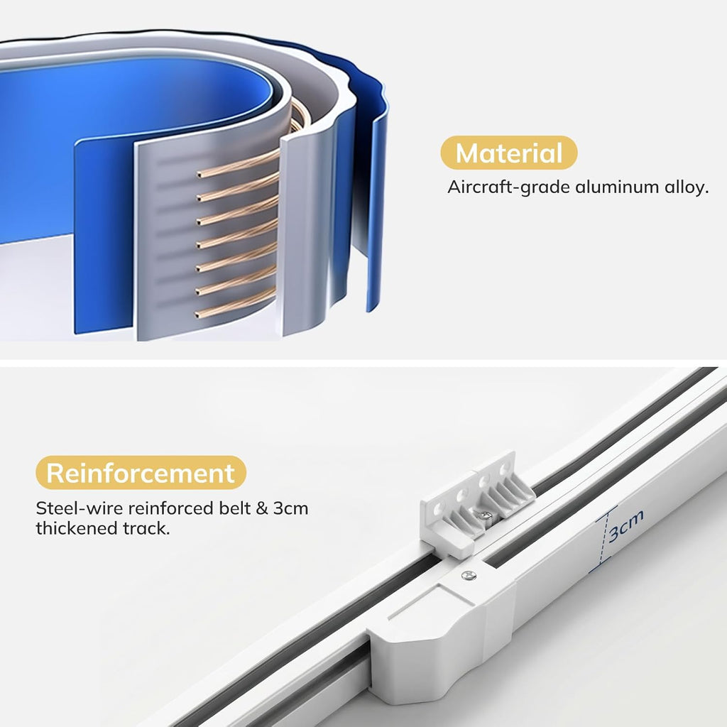 Smart Electric Curtain Track, Motorized Curtain Track System, Ultra Quiet Motor