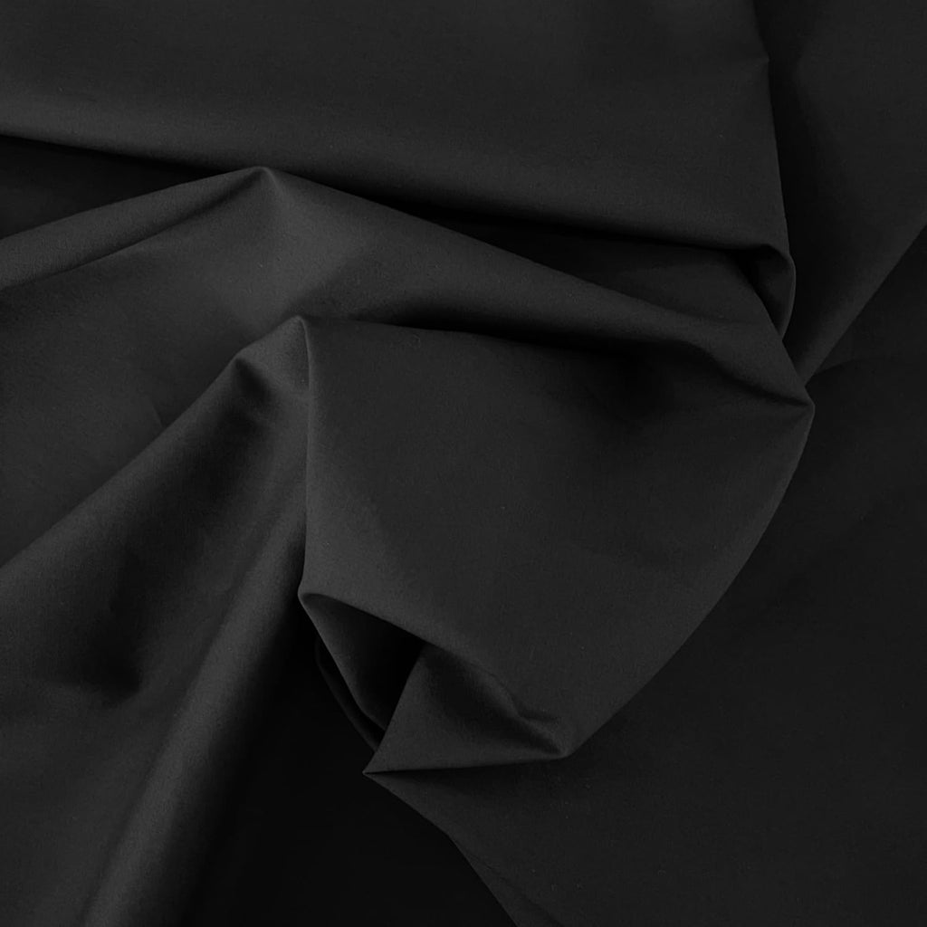 5 Yard Black Lightweight Cotton Broadcloth Fabric by the Yard, 3.7 oz