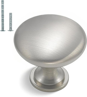 30 Pack Cabinet Knobs Brushed Nickel Drawer Knobs - Solid Zinc Alloy Kitchen Pulls Modern Cabinet Hardware Drawers