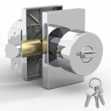 Laura Keyed Entry Door Knob Chrome - Reversible