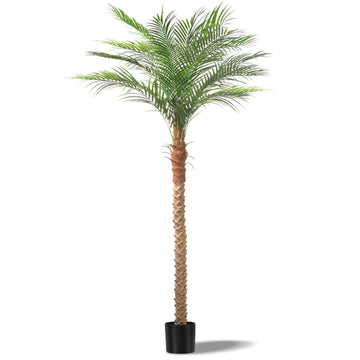 7ft Fake Phoenix Palm Tree with 15 Adjustable PE Leaves