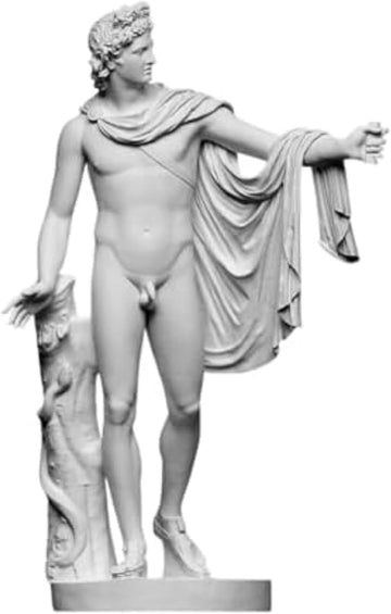 Apollo Belvedere White Alabaster Statue God of Light Sculpture Handmade 30cm / 11.81"