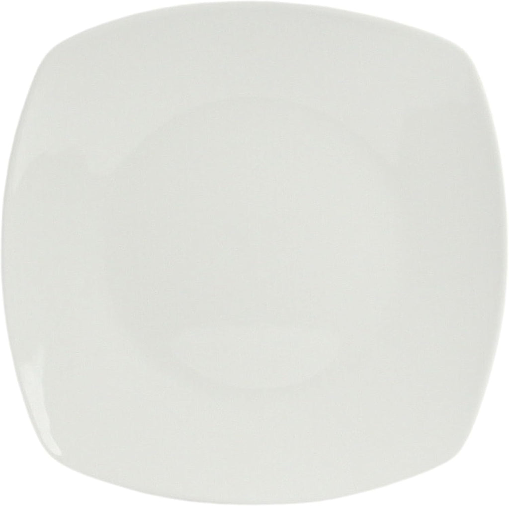 Simply Square 16 Piece Dinnerware Set, Porcelain, White
