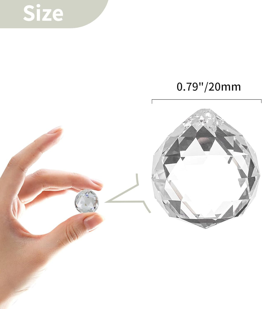 Hanging Clear Crystals Ball Prism for Suncatchers, 60 Pcs