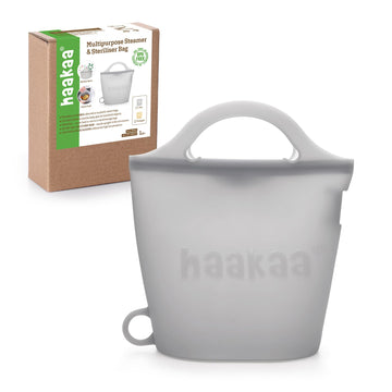 Silicone Travel Microwave Steamer & Steriliser Bag, 30oz/900ml Reusable Silicone Steaming Bags for Baby Small Items