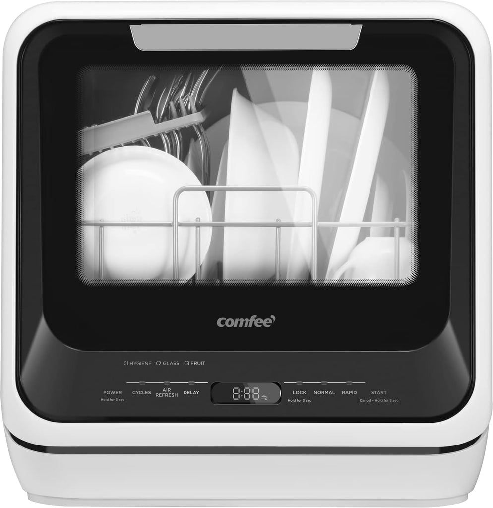 Portable Mini Dishwasher Countertop with 1.32Gal Built-in Water Tank for Apartments& RVs, No Hookup 