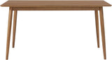 Calais Dining - Mid Century Modern 59-Inch Rectangular Dining Table for 4 - Solid Wood Kitchen and Dining Room Table