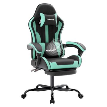 Gaming Chair, Ergonomic Computer Chair with Footrest and Lumbar Support, Height Adjustable Game Chair with