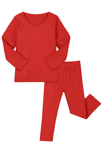 Baby Toddler Boys Girls Cotton Long Sleeve Shirt and Legging Set Kids Ribbed Basic Pant Piece for Daily Life