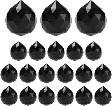 20-Pack Crystal Ball Prisms, 24mm/0.94 Inch Chandelier Pendant Maker Hanging Crystals Chandelier Prisms for