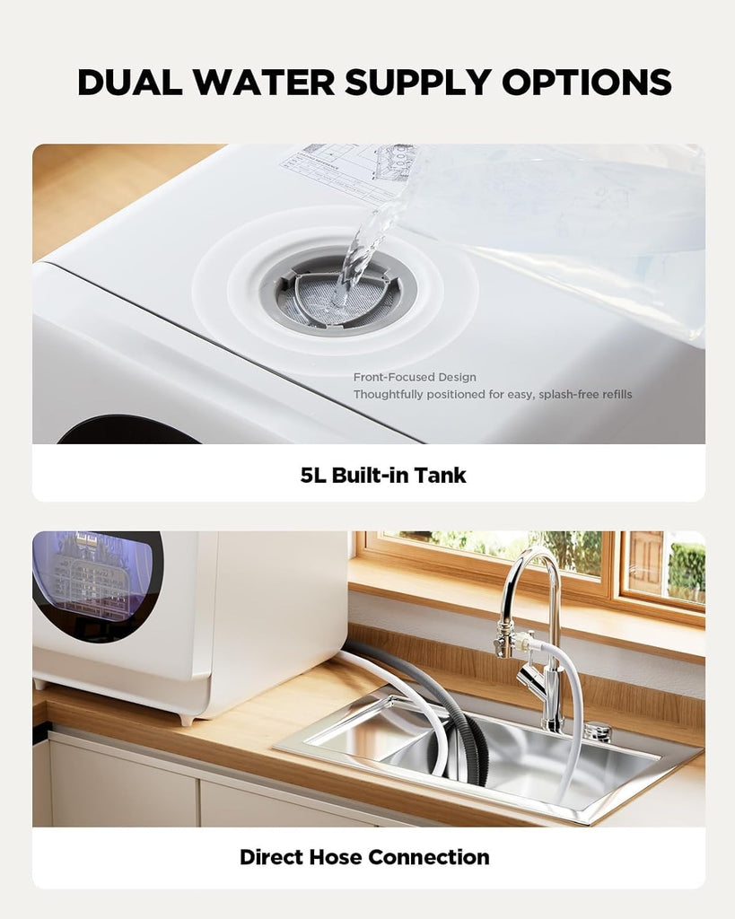 Portable Countertop Dishwasher with App Control