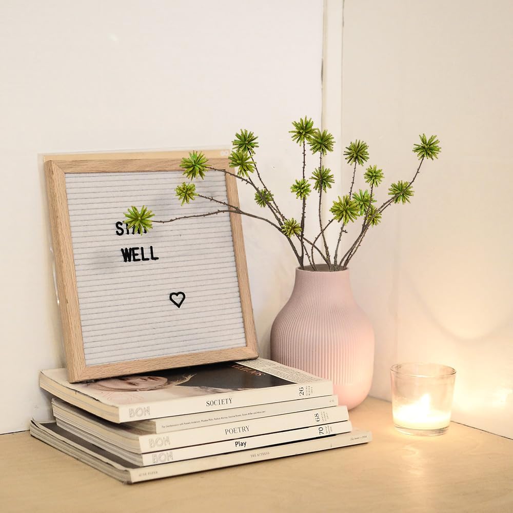 Artificial Plants,4PCS 35.4" Green Faux Branches for Vase,Faux Greenery Stems Fake Plants for Shop Garden Office Home