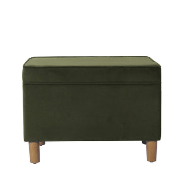 24" Dinah Collection Storage Ottoman - Loden Green Velvet