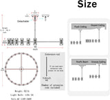 Gold Chandelier,Large Wagon Wheel Chandelier,48-Lights Large Round Pendant Lighting Fixture for Dining Room,Living Room,Kitchen Island,Foyer Dia 48inch A117-B0DRW1RLVQ