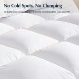 Premium Goose Down Fiber Comforter Queen, 420TC 100% Australian Cotton Shell