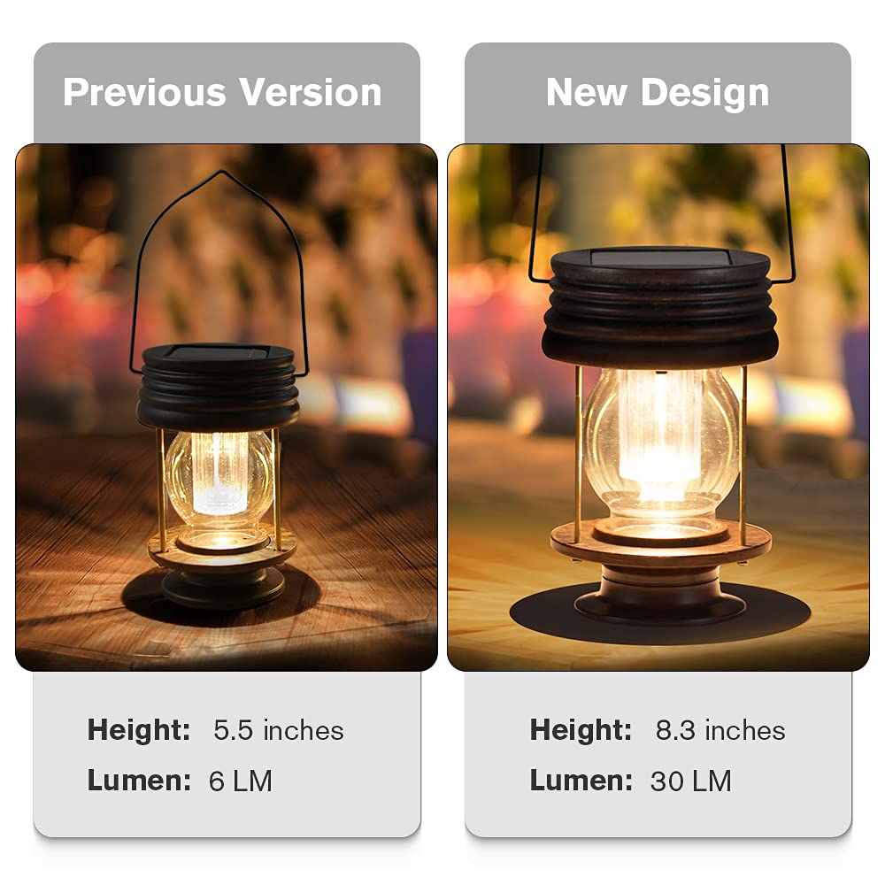 Solar Lanterns Outdoor, Hanging & Table lights Patio Decor 2PK
