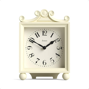 CLOCKS Parlour Mantel Clock | Small Classic Carriage Clock | Cream | Elegant Square Decorative case