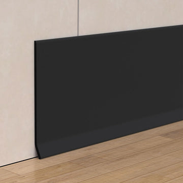 Peel and Stick Vinyl Baseboard Trim, 4 in x 200 ft Vinyl Wall Base, Black