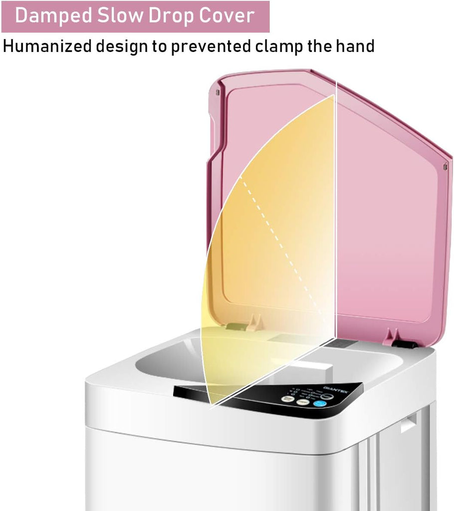 Full-Automatic Washing Machine Portable Washer and Spin Dryer 7.7 lbs Capacity Compact Laundry Washer with Built-in Barrel Light Drain Pump and Long Hose for Apartments Camping (White & Pink)