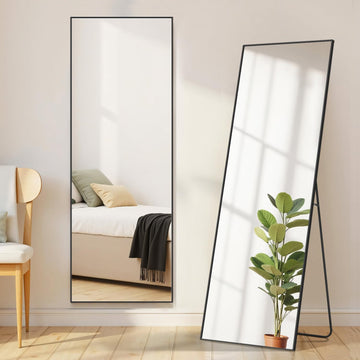 Mirror Full Length, Upgraded 16"x59" Body Wall Mirrors with Shatter-Proof Glass, Floor Standing, Hanging or Leaning