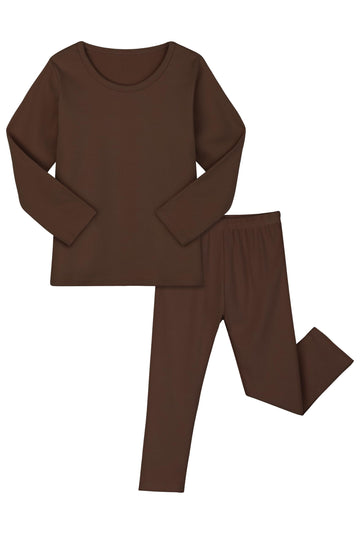 Baby Toddler Boys Girls Cotton Long Sleeve Shirt and Legging Set Kids Ribbed Basic Pant Piece for Daily Life