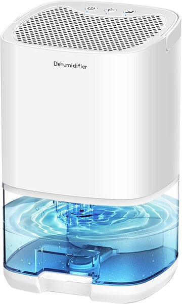 Dehumidifiers for Home 35OZ Small Dehumidifier for Bedroom 2500 Cubic Feet(350sq ft) with 7 LED Lights