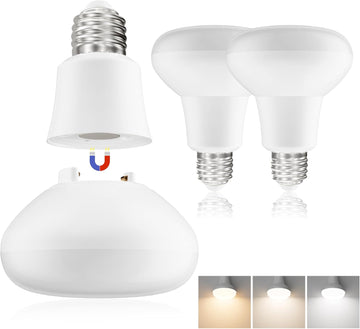 BR30 LED Flood Light Bulbs - 2 Pack 65W 1000LM Indoor Flood Lights, E26 Base, 3 Color Temperature Dimmable Recessed