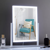 Lighted Makeup Mirror, 17.3" x 13" Hollywood Vanity Mirror with Lights, Three Color Lighting Modes, and 5X